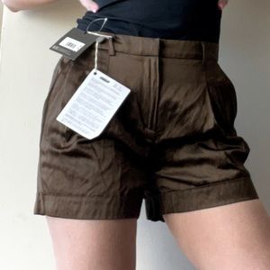 Philosophy di Lorenzo Serafini satin high waist cuffed shorts NEW $420 It 42